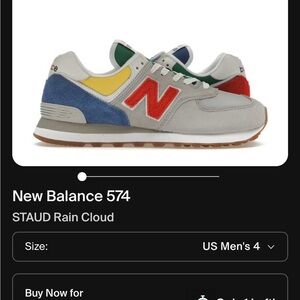 STAUD x New Balance 574 'Rain Cloud Team Red' ML574ST